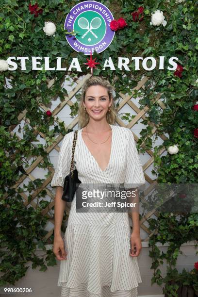 Stella Artois hosts Tamsin Egerton at The Championships, Wimbledon as the Official Beer of the tournament at Wimbledon on July 14, 2018 in London,...