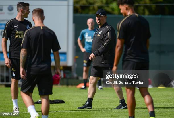 Newcastle United Manager Rafael Benitez during the Newcastle United Training session at Carton House on July 14 in Kildare, Ireland.