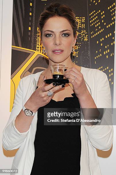 Actress Claudia Gerini attends 'Profumo Di Donna' Event held at Nespresso Boutique on May 18, 2010 in Milan, Italy.