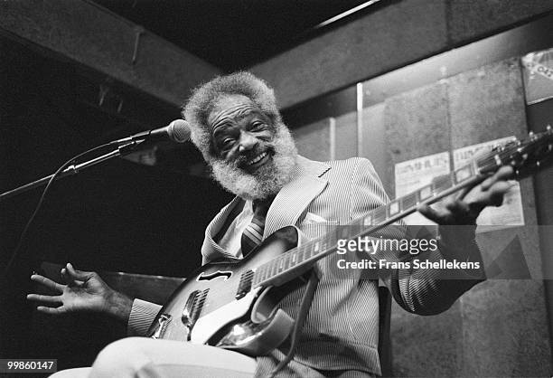 Slim Gaillard performs live on stage at Bimhuis in Amsterdam, Netherlands on November 05 1982