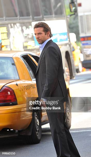 Bradley Cooper on location for "Dark Fields" on April 8, 2010 in New York City.