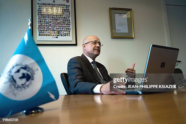 Picture taken on May 17, 2010 at Interpol headquarters in Lyon, eastern France, shows Interpol�s Executive Director of Police Services, French...