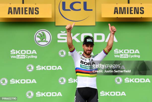 Podium / Peter Sagan of Slovakia and Team Bora Hansgrohe / Celebration / during the 105th Tour de France 2018, Stage 8 a 181km stage from Dreux to...