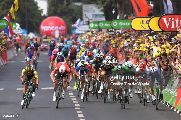 Arrival / Sprint / Dylan Groenewegen of The Netherlands and Team LottoNL - Jumbo / Andre Greipel of Germany and Team Lotto Soudal / Fernando Gaviria...