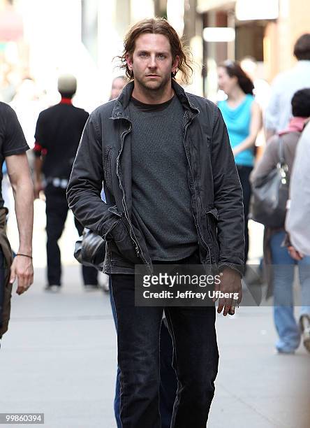 Actor Bradley Cooper seen on location for "The Dark Fields" on April 7, 2010 in New York City.