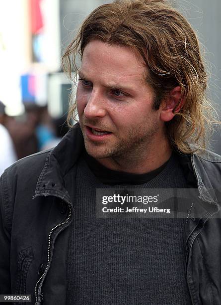 Actor Bradley Cooper seen on location for "The Dark Fields" on April 7, 2010 in New York City.