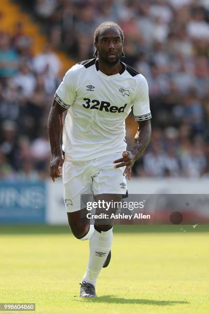 Cameron Jerome of Derby County during a Pre-Season match between Notts County and Derby County at Meadow Lane Stadium on July 14, 2018 in Nottingham,...