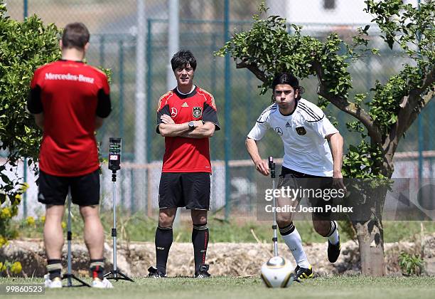 Serdar Tasci of Germany is running during the German National Team training session at Verdura Golf and Spa Resort on May 18, 2010 in Sciacca, Italy.