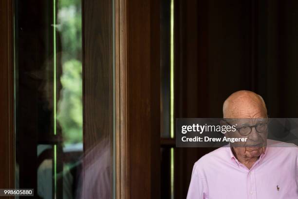 Rupert Murdoch, chairman of News Corp and co-chairman of 21st Century Fox, arrives at the Sun Valley Resort of the annual Allen & Company Sun Valley...