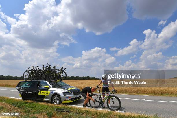 Daryl Impey of South Africa and Team Mitchelton-Scott / Mechanical problem / Car / during the 105th Tour de France 2018, Stage 8 a 181km stage from...