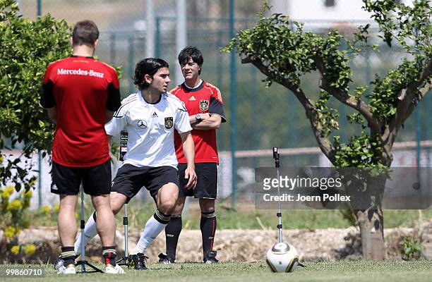 Serdar Tasci of Germany is running during the German National Team training session at Verdura Golf and Spa Resort on May 18, 2010 in Sciacca, Italy.