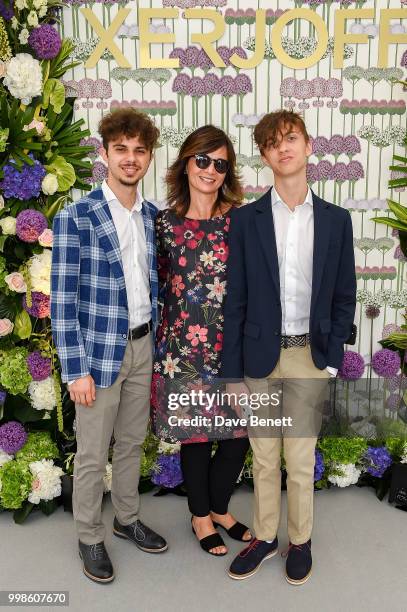 Riccardo Momo, Arianna Brusca and Alessandro Momo attend the Xerjoff Royal Charity Polo Cup 2018 on July 14, 2018 in Newbury, England.