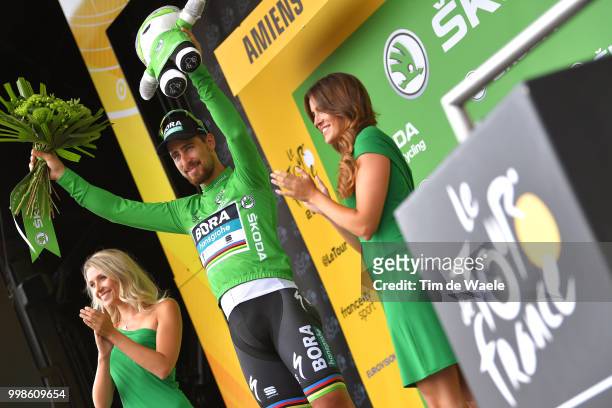 Podium / Peter Sagan of Slovakia and Team Bora Hansgrohe Green Sprint Jersey / Celebration / during the 105th Tour de France 2018, Stage 8 a 181km...