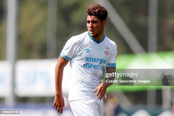 Maxi Romero of PSV during the Club Friendly match between PSV v Neuchatel Xamax FCS on July 14, 2018 in Bagnes Switzerland