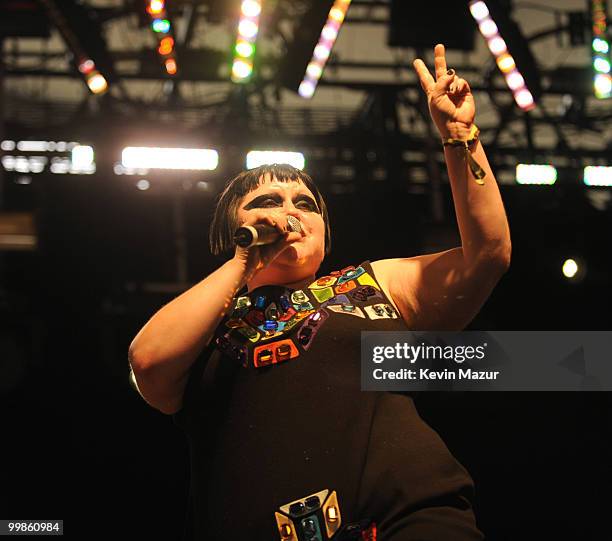 Beth Ditto of Gossip performs during Day 2 of the Coachella Valley Music & Art Festival 2010 held at the Empire Polo Club on April 17, 2010 in Indio,...