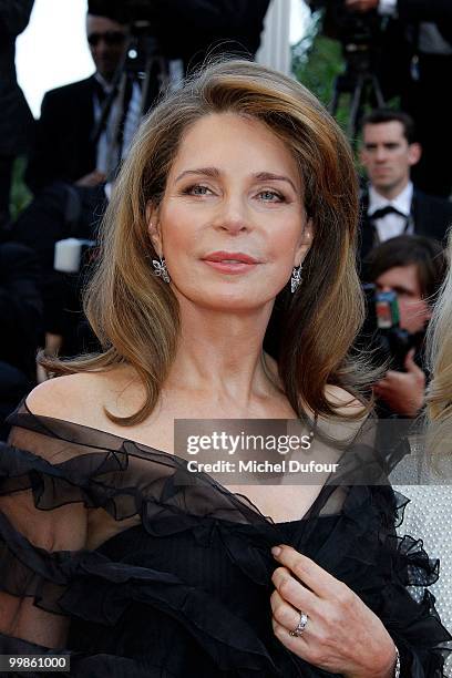 Queen Noor of Jordan attends the premiere of 'Countdown To Zero' held at the Palais des Festivals during the 63rd Annual International Cannes Film...