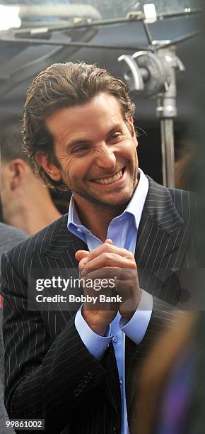 Bradley Cooper on location for "Dark Fields" on April 8, 2010 in New York City.