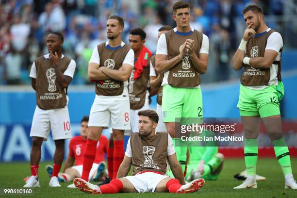 Gary Cahill of England looks on during the 2018 FIFA World Cup Russia 3rd Place Playoff match between Belgium and England at Saint Petersburg Stadium...