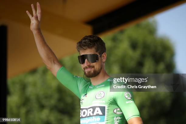 Start / Peter Sagan of Slovakia and Team Bora Hansgrohe Green Sprint Jersey / during the 105th Tour de France 2018, Stage 8 a 181km stage from Dreux...