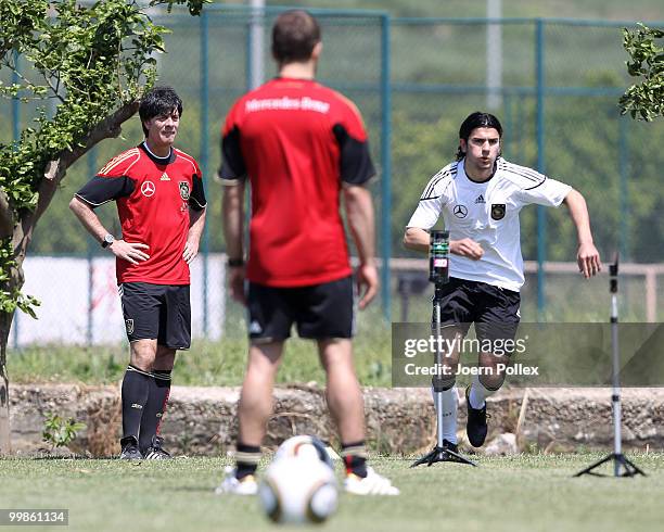 Serdar Tasci of Germany is running during the German National Team training session at Verdura Golf and Spa Resort on May 18, 2010 in Sciacca, Italy.