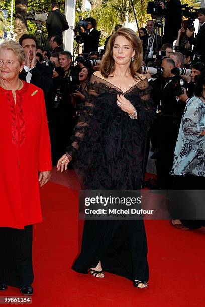 Queen Noor of Jordan attends the premiere of 'Countdown To Zero' held at the Palais des Festivals during the 63rd Annual International Cannes Film...