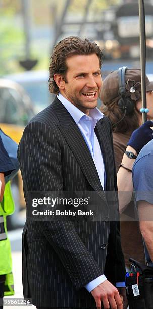 Bradley Cooper on location for "Dark Fields" on April 8, 2010 in New York City.