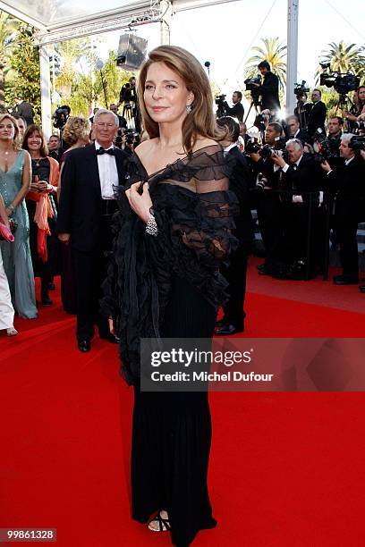 Queen Noor of Jordan attends the premiere of 'Countdown To Zero' held at the Palais des Festivals during the 63rd Annual International Cannes Film...