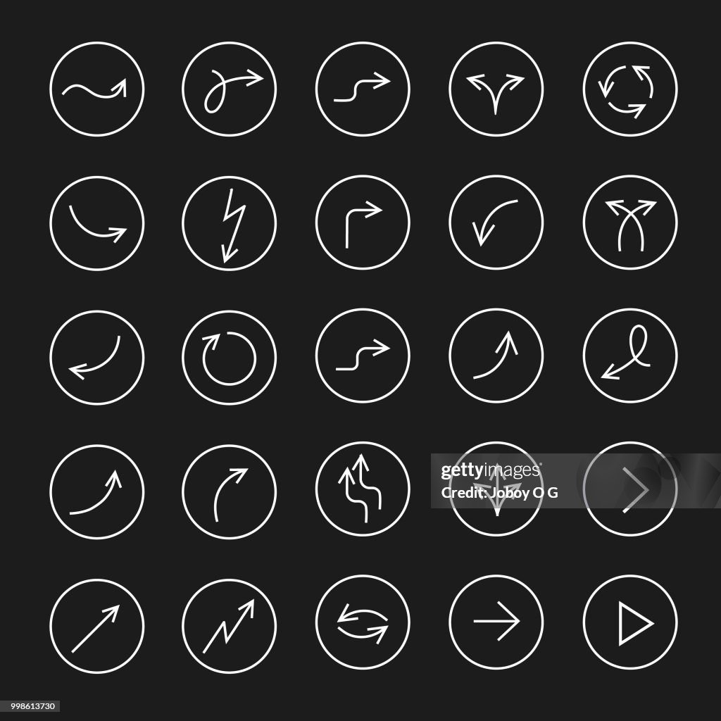 Pijlen pictogramserie