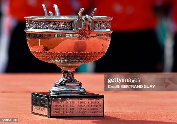 Picture shows the trophy after the French tennis Open men finals at Roland Garros in Paris 11 June 2006. AFP PHOTO BERTRAND GUAY