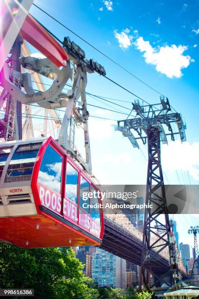 ルーズベルト ・ アイランド ・ トラムウェイ ケーブルカー - 59th street ストックフォトと画像