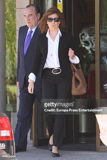 Nuria Gonzalez and Fernando Fernandez Tapias attend the funeral chapel for banker Alfonso Escamez on May 17, 2010 in Madrid, Spain.