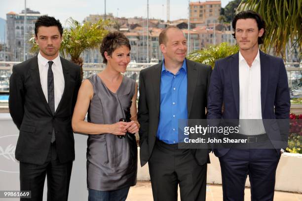 Actors Dominic Cooper, Tamsin Greig, Bill Camp and Luke Evans attend the 'Tamara Drewe' Photo Call held at the Palais des Festivals during the 63rd...