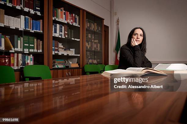 Francesca Squillaci of the Guardia di Finanza poses for a portraits session on January 22, 2010 in Aosta, Italy.