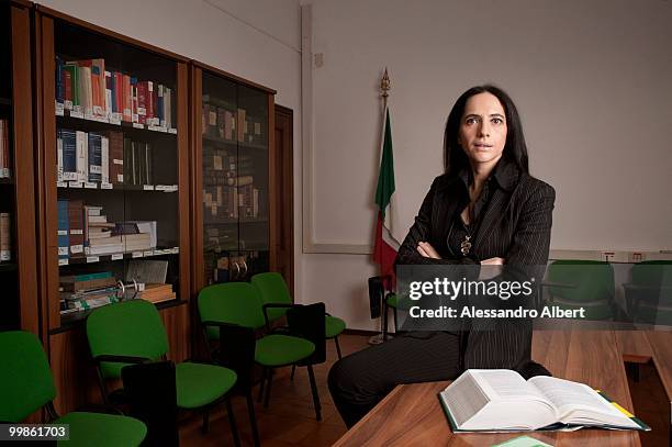 Francesca Squillaci of the Guardia di Finanza poses for a portraits session on January 22, 2010 in Aosta, Italy.