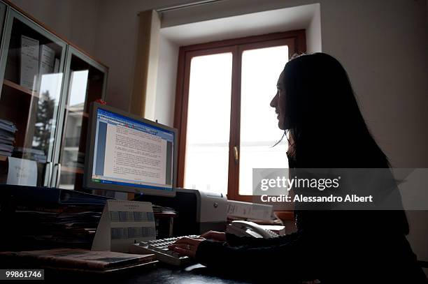 Francesca Squillaci of the Guardia di Finanza poses for a portraits session on January 22, 2010 in Aosta, Italy.