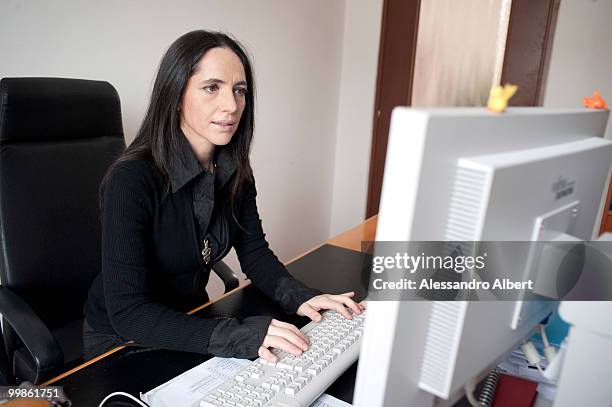 Francesca Squillaci of the Guardia di Finanza poses for a portraits session on January 22, 2010 in Aosta, Italy.