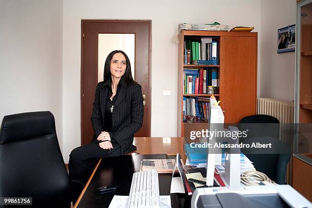 Francesca Squillaci of the Guardia di Finanza poses for a portraits session on January 22, 2010 in Aosta, Italy.