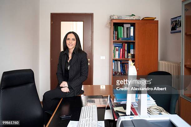 Francesca Squillaci of the Guardia di Finanza poses for a portraits session on January 22, 2010 in Aosta, Italy.