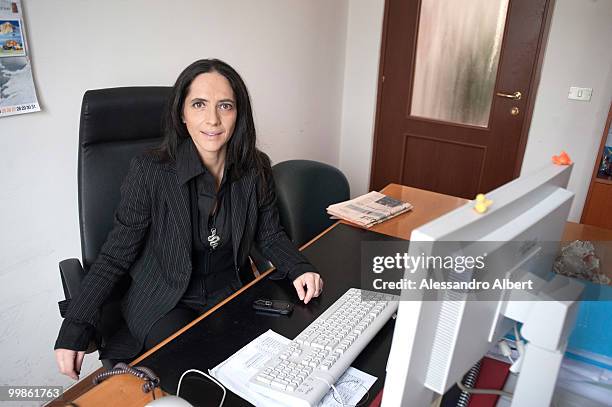 Francesca Squillaci of the Guardia di Finanza poses for a portraits session on January 22, 2010 in Aosta, Italy.