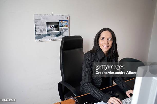 Francesca Squillaci of the Guardia di Finanza poses for a portraits session on January 22, 2010 in Aosta, Italy.