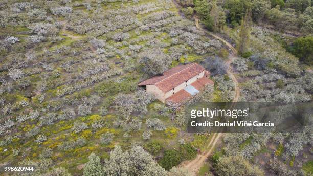 spanish countryside aerial shot - daniel viñé garcia stock-fotos und bilder