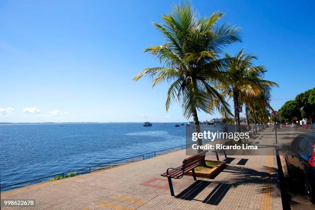 sidewalk in santarem, amazon region, brazil - amazon region stockfoto's en -beelden