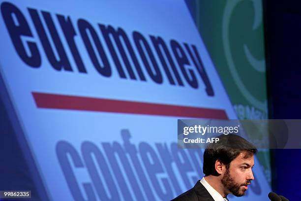 Henri I, Luxemburg's Grand Duke, speaks during the Euromoney conference in Riyadh on May 18, 2010. The two-day conference focuses on Saudi Arabia's...