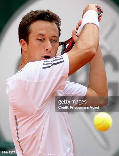 Philipp Kohlschreiber of Germany in action during his match against Horacio Zeballos of Argentina during day three of the ARAG World Team Cup at the...