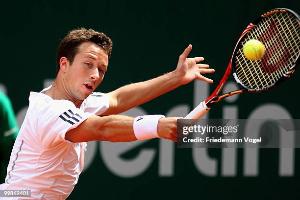 Philipp Kohlschreiber of Germany in action during his match against Horacio Zeballos of Argentina during day three of the ARAG World Team Cup at the...