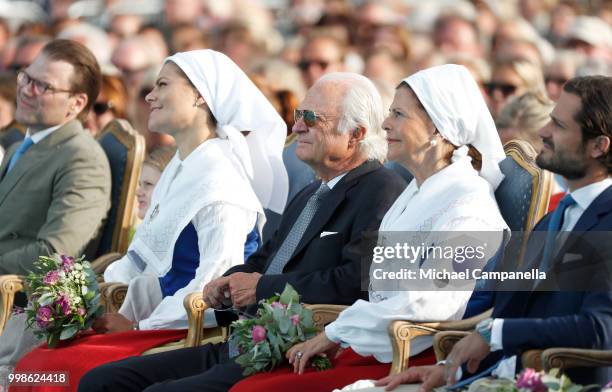 Prince Daniel of Sweden, Princess Estelle of Sweden, Crown Princess Victoria of Sweden, King Carl Gustaf of Sweden, Queen Silvia of Sweden and Prince...