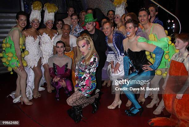 Boy George and his friend Chi Chi La Rue attended a performance of "Priscilla" and met the cast including Jason Donovan after the performance. On May...