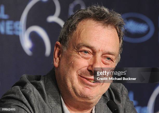 Director Stephen Frears attends the "Tamara Drew" Press Conference at the Palais des Festivals during the 63rd Annual Cannes Film Festival on May 18,...