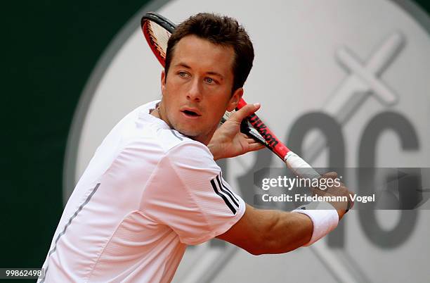 Philipp Kohlschreiber of Germany in action during his match against Horacio Zeballos of Argentina during day three of the ARAG World Team Cup at the...