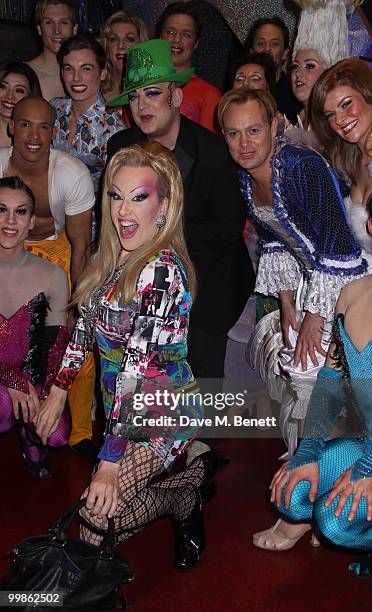 Boy George and his friend Chi Chi La Rue attended a performance of "Priscilla" and met the cast including Jason Donovan after the performance. On May...